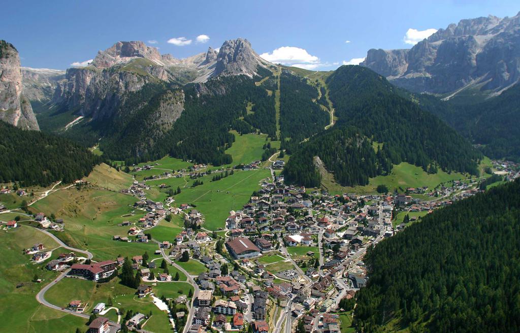 Bolzano's scenic Val Gardena in the Dolomite Mountains of Italy.