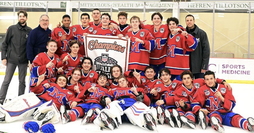 Mount St. Charles 15U Team Celebrates 2021 USHL Fall Classic championship.