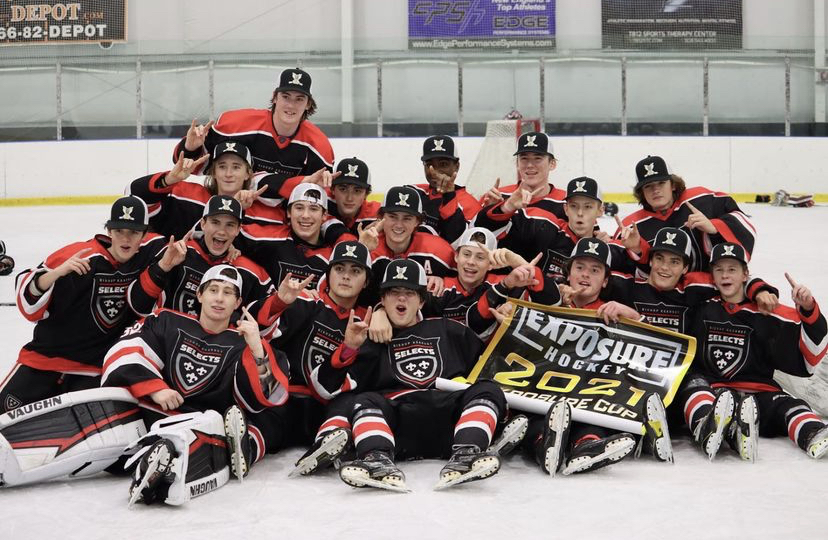 15U (2006) Bishop Kearney Selects Boys hockey team pose for a championship photo after winning Exposure Hockey's Exposure Cup tournament.