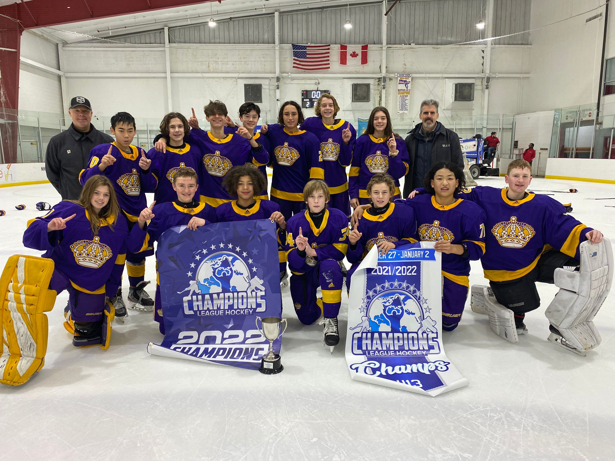 2008 Los Angeles Jr. Kings championship photo from 2022 Champions League hockey tournament