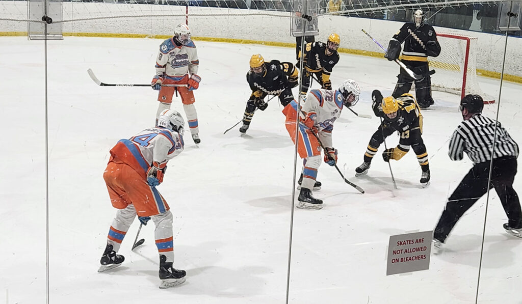 2007-born Little Caesars and Pittsburgh Penguins Elite meet at the 2023 15O USA Hockey Nationals in Wayne, New Jersey.