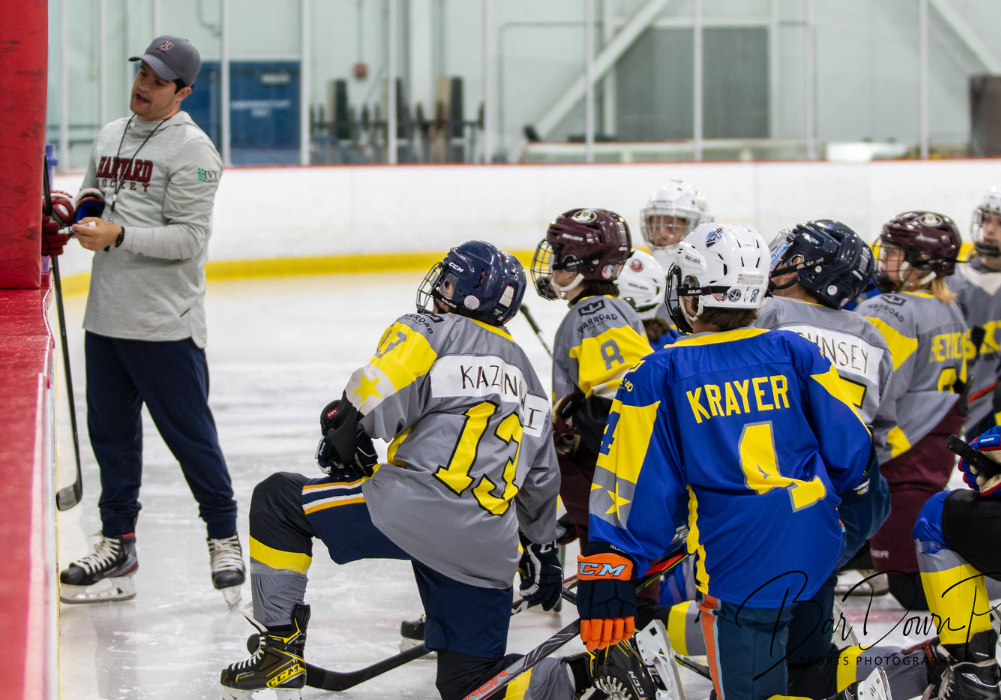 Sixty Hockey Development Camp players get on ice instruction.